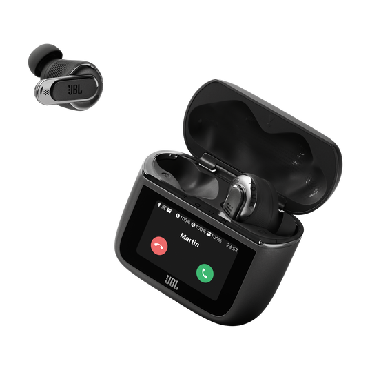 JBL Tour Pro 3 - Black - True Wireless Noise Cancelling earbuds with Smart Charging Case™ - Detailshot 5